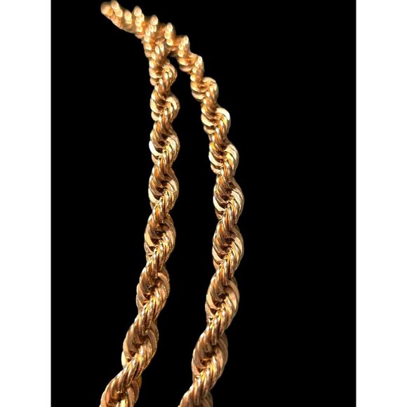 Big Chunky Rope Necklace Napier Gold Tone  30” QUALITY Costume Jewelry - Picture 2 of 7